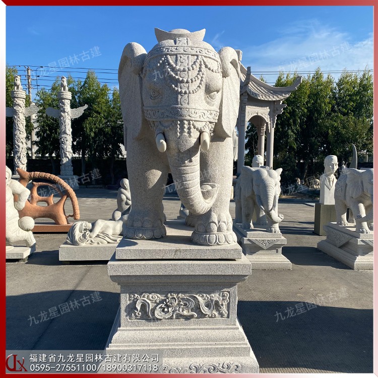 1615452622530545.jpg 馱元寶石雕大象圖片